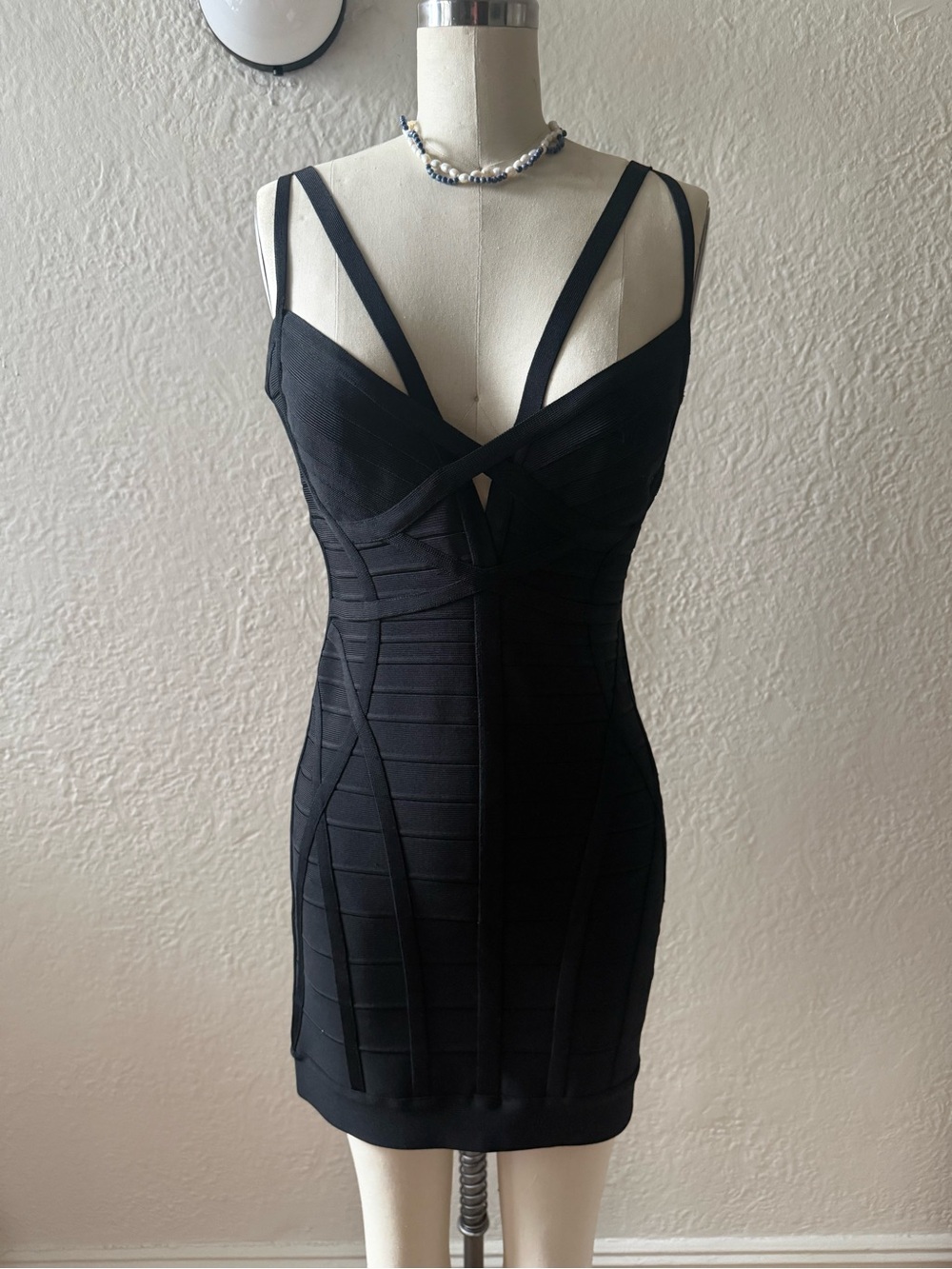 Herve Leger Nuria Bandage Strappy Mini Dress